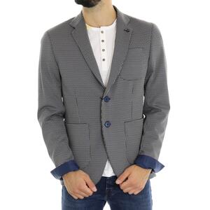 GIACCA PIED DE POULE BLU